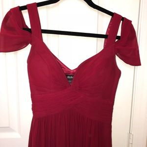 Lulu’s Bariano Elegance Wine Red Maxi Dress